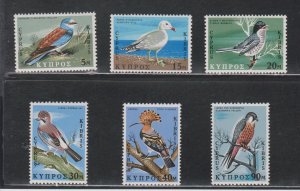 Cyprus # 329-334, Birds, Mint NH, 1/2 Cat.