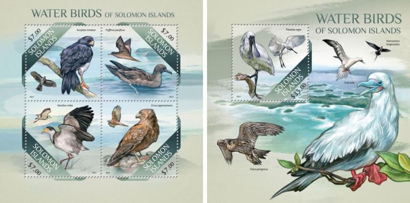 Water Birds Vögel Animals Marine Fauna Solomon Islands MNH stamp set