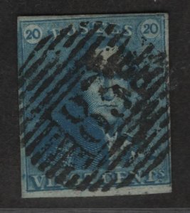 $Belgium Sc#2 used F-VF tiny corner crease UR Cv. $57.50