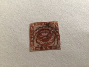 Denmark Royal Emblem 1862 used stamp A10376