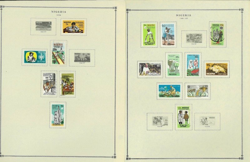 Nigeria Mint & Used Hinged on Scott Int. Pages 1941-1999