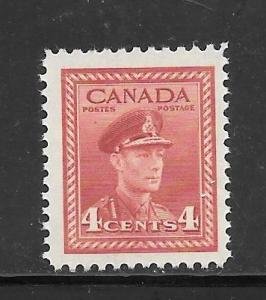 SCOTT  254  KING GEORGE VI  4¢ WAR ISSUE SINGLE MINT NEVER HINGED