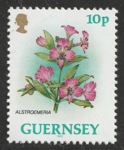 Guernsey Flowers Single Alstroemeria 10p single MNH 1992