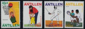Netherlands Antilles B336-9 MNH Sports, Basketball, Golf, Tennis, Fencing