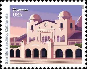 US 5758-5762 5762b Railroad Stations forever strip A (5 stamps) MNH 2023 3/31