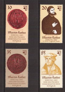 German Democratic Republic   DDR   #2308-2311 MNH 1982 Martin Luther