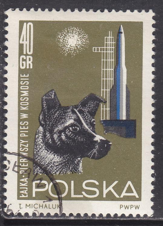 Poland 1293 Laika and Sputnik 2 1964