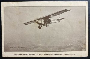 1925 Amsterdam Netherlands RPPC Postcard Cover To Gloucester England KLM Flight