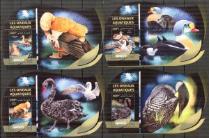 Djibouti 2016 Water Birds 4 S/S Deluxe MNH