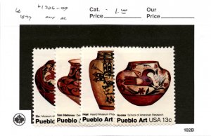 United States Postage Stamp, #1706-1709 Mint NH, 1977 Pueblo Indian Art (AB)