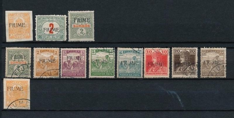 Fiume 1918 Lot Military Aid MH/used  DE.213