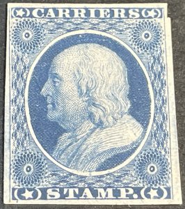 U.S.# LD3-MINT/HINGED--BLUE ON ROSE PAPER--IAI--1875
