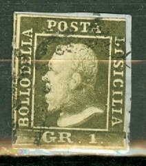 DK: Italy Two Sicilies 11a used (olive brown) CV $1150