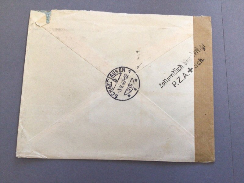 Brasil 1940 airmail multi stamps To Schaffnausen  postal cover Ref 62579 