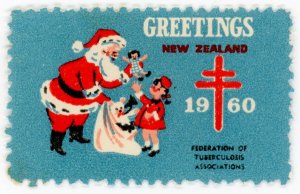 (I.B) New Zealand Cinderella : TB Association Christmas Seal (1960)