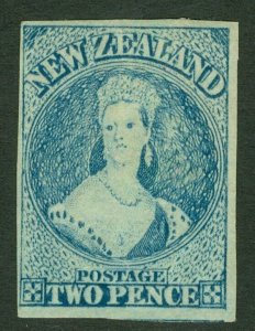 SG 39 New Zealand 2d blue 1862-64 printed by John Davies at GPO Auckland...