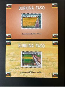 2003 Burkina Faso Mi. Bl. 207 - 208 Bukrina Cooperation - Taiwan China China-