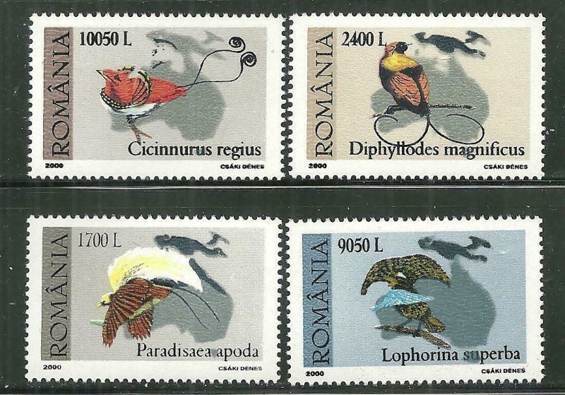 Romania MNH 4350-3 Bird Paintings 2000