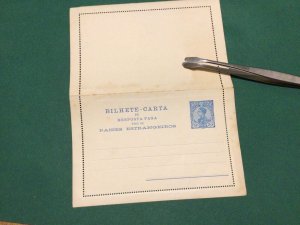 Portugal vintage unused air letter  airmail stamps postal cover 62450