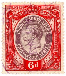 (I.B) South Africa Revenue : Duty Stamp 6d (1913)