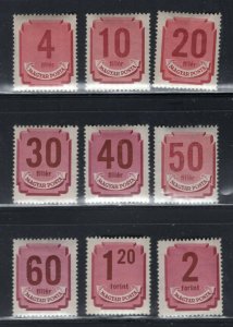 HUNGARY 1946 VERY SCARCE POSTAGE DUE SET SCOTT J186-J189 PERFECT MNH