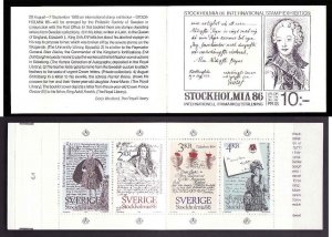 D1-Sweden-Sc#1505a-unused NH booklet-Famous Letters-Stockhol