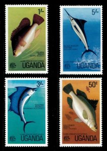 Uganda 1977 - GAME FISH OF EAST AFRICA - Set of 4 (Scott #159-62) - MNH