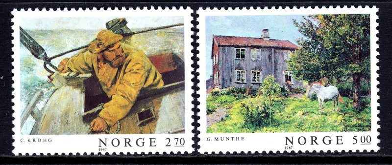 Norway 1987 Paintings Complete Mint MNH Set SC 915-916