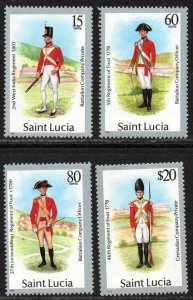St. Lucia Sc #876a-879a MNH