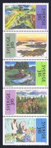 Sweden 2176-2180, MNH. Michel 1945-1949. Paintings 1996: Summer scenes. Svensson