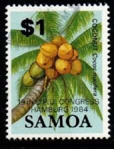 SAMOA SG677 1984 19th ON U.P.U. CONGRESS HAMBURG 98 USED