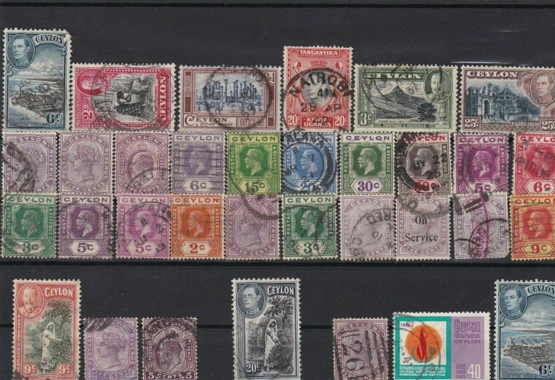 ceylon used stamps ref r12394