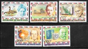 Burkina Faso #440-444 set complete (CTO) CV $2.45