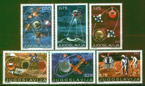 1409 - Yugoslavia 1971 - Space - MNH Set - Michel:1409/14