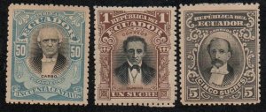 Ecuador 150-152 Mint hinged Short Set