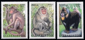 2010 Uzbekistan 841-843 Fauna - Monkeys 7,50 €