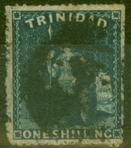 Trinidad 1861 1s Dp Bluish Purple SG59 Good Used