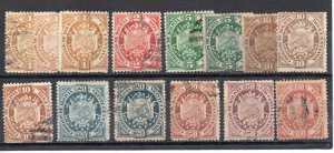 Bolivia - Sc#40 - 46 MH & Used  (14) / #46 sm thin     -      Lot 0224280