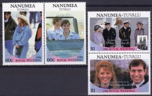 Tuvalu-Nanumea 1986 Sc#70ab/71ab Congratulations to The Duke and Duchess of York