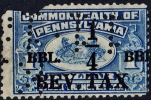Pennsylvania Stock Transfer Tax Stamp: $1.00; Used/Faults