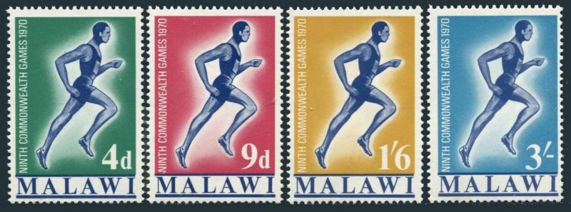 Malawi 132-135,135a sheet,MNH.Mi 128-131,Bl.18. Commonwealth Games,1970.Runner.