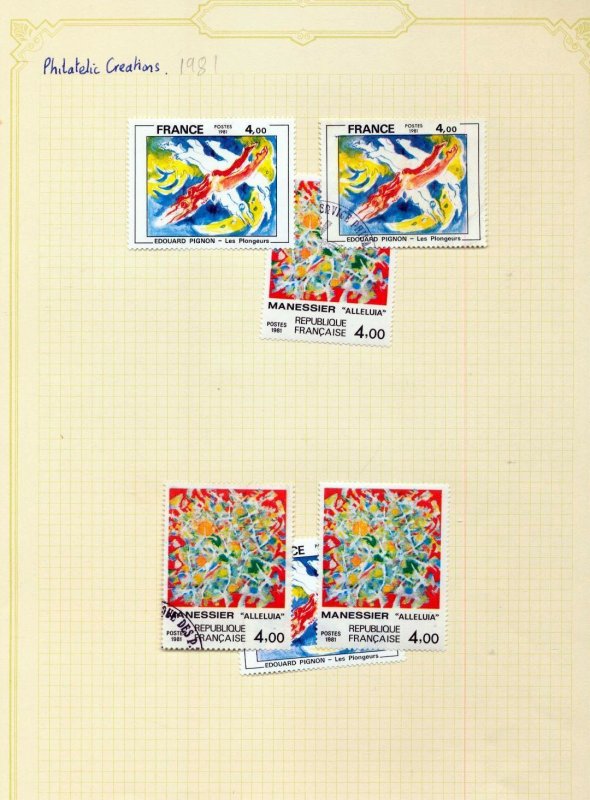 FRANCE 1980s Art Paintings MH MNH Used (Appx 80+Stamps) (Mzt 543 