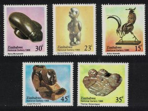 Zimbabwe Sculpture Painting Art National Gallery 5v 1988 MNH SG#728=733