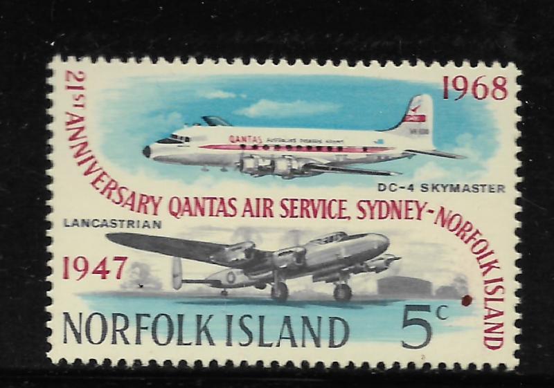 NORFOLK ISLAND, 119, MNH, AIR SERVICE