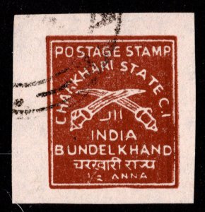India States Scott Charkhari 23 Used.
