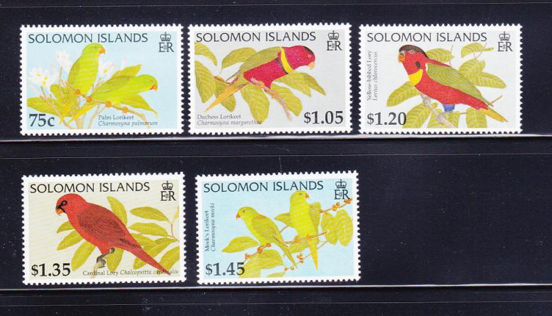 Solomon Islands 818-822 Set MNH Birds