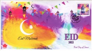 CA22-018, 2022, EID, First Day of Issue, Pictorial Postmark, Holiday