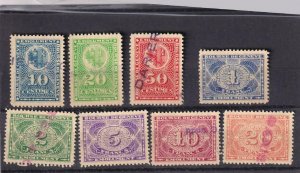 Switzerland: Canton Geneva:1946 Bourse Tax Stamp,Grp. 8, GA #30-37, Used (42221)