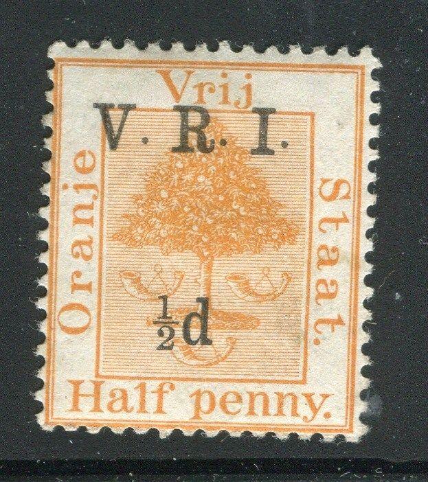 ORANGE FREE STATE;  1900 early V.R.I. surcharge Mint hinged 1/2d value, 