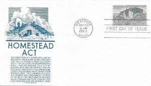 1962 FDC, #1198, 4c Homestead Act, Anderson